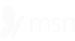 Weisser Hintergrund mit dem MSN-Schmetterlingslogo auf der linken Seite und den Kleinbuchstaben "msn" auf der rechten Seite, alles in hellem Grau - die perfekte Inspiration für jede Webdesign Agentur Basel, die eine klare, moderne Ästhetik sucht.